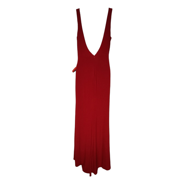 IEENA for MacDuggal Red Knot Style Red Long Dress 4 - Picture 5 of 7